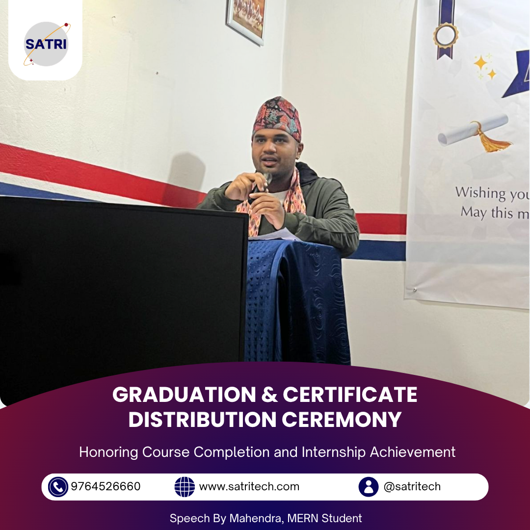 GRADUATION & CERTIFICATE DISTRIBUTION CEREMONY-Internship & Course Completion at SATRI